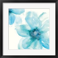 Framed Teal Cosmos I