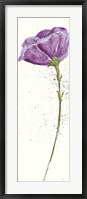 Mint Poppies II in Purple Crop Framed Print