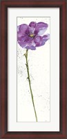 Framed Mint Poppies I in Purple Crop