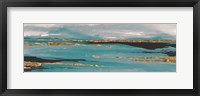 Framed Gilded Storm II Teal Grey Crop