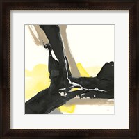 Framed 'Black and Yellow III' border=