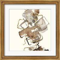 Framed Gold Squares I