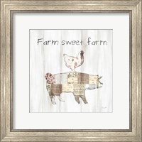 Framed 'Farm Family VII' border=