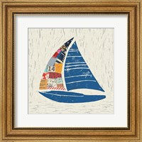 Framed Nautical Collage IV on Linen