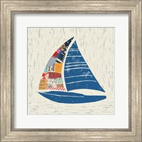 Framed Nautical Collage IV on Linen