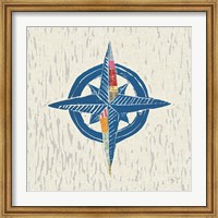 Framed Nautical Collage I on Linen