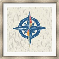 Framed Nautical Collage I on Linen