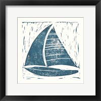 Nautical Collage on White IV Framed Print