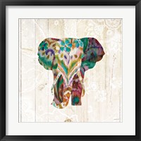 Framed Boho Paisley Elephant III