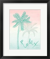 Framed Sunset Palms I