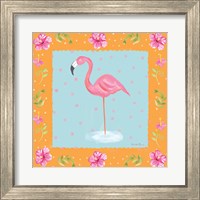 Framed 'Flamingo Dance IV' border=