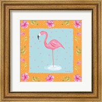 Framed 'Flamingo Dance IV' border=