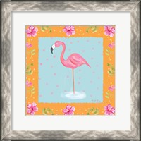 Framed 'Flamingo Dance IV' border=