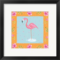 Framed 'Flamingo Dance IV' border=