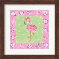 Framed Flamingo Dance II