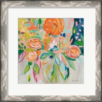 Framed Summer Orange Floral