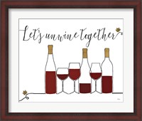 Framed Underlined Wine X