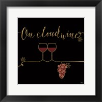 Framed Underlined Wine VIII Black