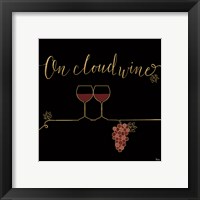 Framed 'Underlined Wine VIII Black' border=