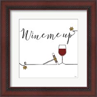 Framed Underlined Wine VII
