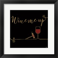 Framed Underlined Wine VII Black