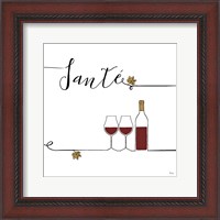 Framed Underlined Wine VI