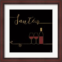 Framed Underlined Wine VI Black