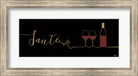 Framed Underlined Wine II Black