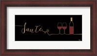 Framed Underlined Wine II Black