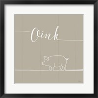 Underlined Farm V Greige Framed Print