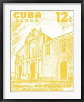 Framed Cuba Stamp VI Bright