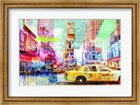 Framed Taxis in Times Square 2.0