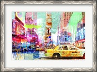 Framed Taxis in Times Square 2.0