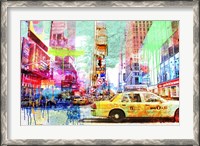 Framed Taxis in Times Square 2.0