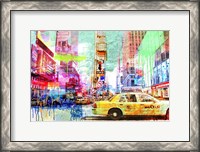 Framed Taxis in Times Square 2.0