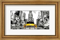 Framed Vintage Taxi in Times Square, NYC