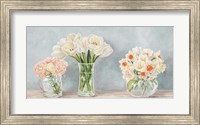 Framed Fleurs et Vases Aquamarine