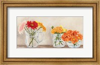 Framed Fleurs et Vases Jaune