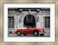 Framed Luxury Car in front of Classic Palace