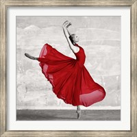 Framed Ballerina in Red (detail)