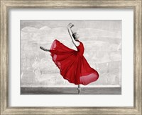 Framed Ballerina in Red