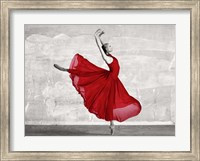 Framed Ballerina in Red