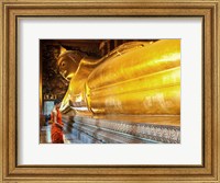 Framed Praying the reclined Buddha, Wat Pho, Bangkok, Thailand