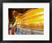 Framed Praying the reclined Buddha, Wat Pho, Bangkok, Thailand