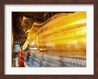 Framed Praying the reclined Buddha, Wat Pho, Bangkok, Thailand