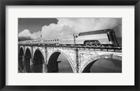 Framed Train on Bridge