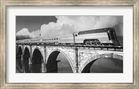 Framed Train on Bridge
