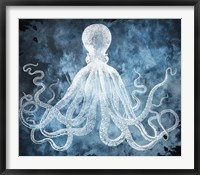 Framed Blue Octopus