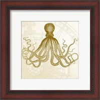 Framed Rose Compass Octopus