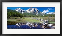 Framed McGown Peak Reflected on a Lake, Sawtooth Mountains, Idaho